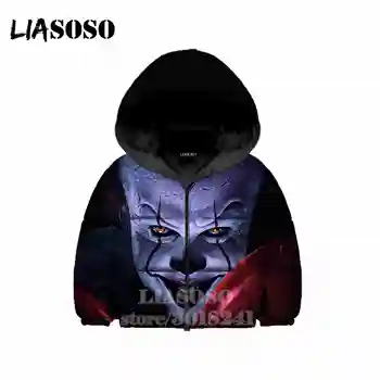 Pennywise Down Filled Coat Children Clown Jacket 3D Print Horror It Chapter Two Kids Boy Girl Zipper Teens Cotton Clothing B179
Pennywise Down Filled Coat Children Clown Jacket 3D Print Horror It Chapter Two Kids Boy Girl Zipper Teens Cotton Clothing B179