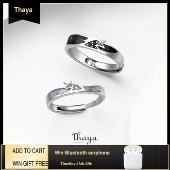 

Thaya 100% S925 Sterling Silver Crystal Unicorn Rings Drip oil Original Design For Women Elegant Rings Fine Jewelry Gift Drop