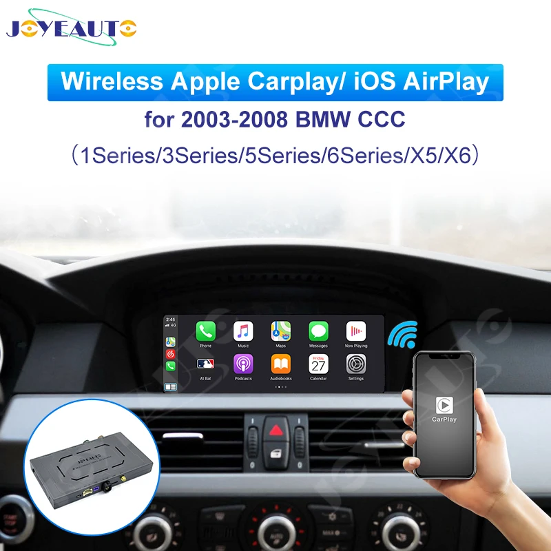 Joyeauto беспроводной Apple Carplay для BMW X5 серии E70 E90 E60 CCC 2008 2007 2006 2005 2004 2003 Android