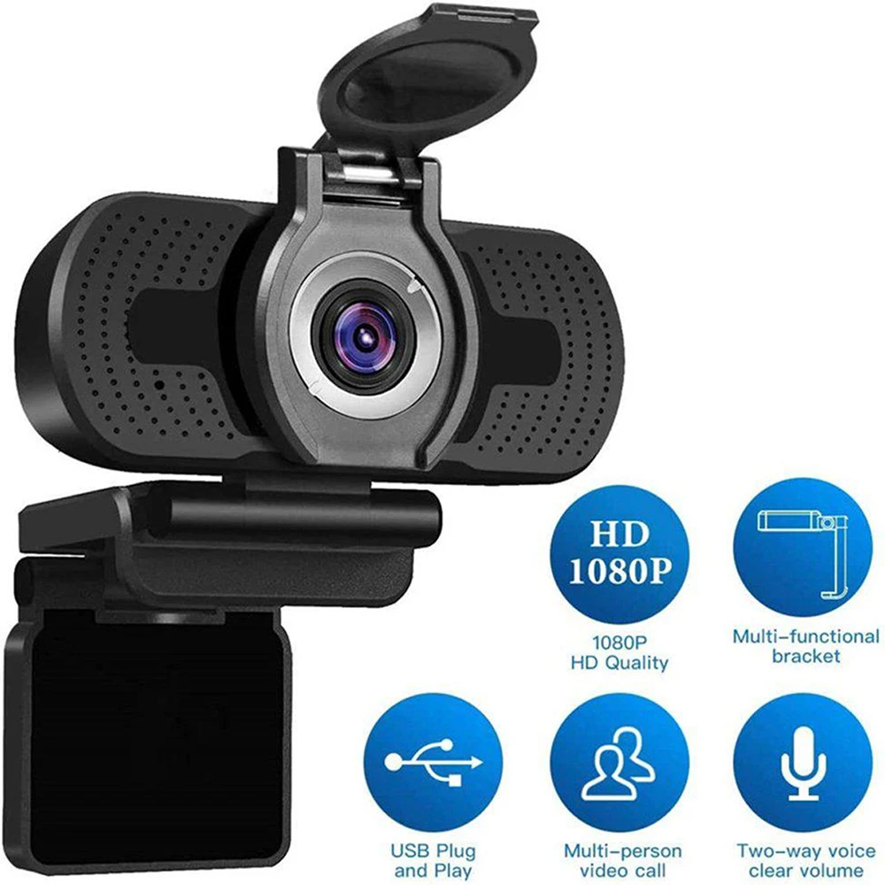 USB Web Camera with Microphone HD Webcam Cover 1080P for PC YouTube Video Computer Camera Web Cam for Twitch Steam Streaming
USB Web Camera with Microphone HD Webcam Cover 1080P for PC YouTube Video Computer Camera Web Cam for Twitch Steam Streaming
