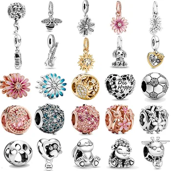 2020 Spring New 925 Sterling Silver Beads Sparkling Daisy Flower Rabbit Charms fit Original European Bracelets Women DIY Jewelry
2020 Spring New 925 Sterling Silver Beads Sparkling Daisy Flower Rabbit Charms fit Original European Bracelets Women DIY Jewelry