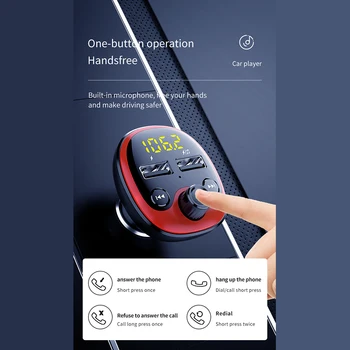 Bluetooth FM Transmitter for Car with Dual 3.1A USB Charging Ports Hands-Free Car Charger Radio Receiver Mp3 Player
Bluetooth FM Transmitter for Car with Dual 3.1A USB Charging Ports Hands-Free Car Charger Radio Receiver Mp3 Player