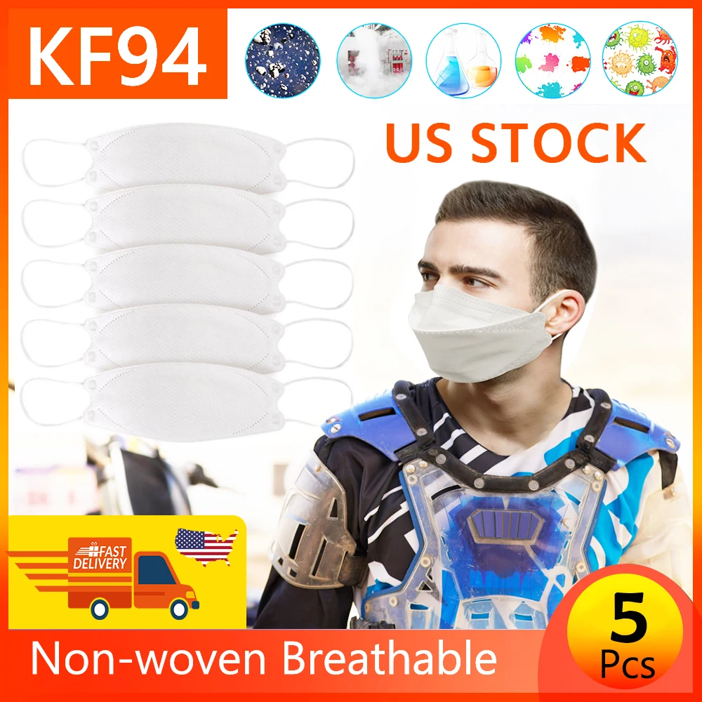 5pcs KF94 Mask Face Gas Mask Filtration Face Masks Breathable Dust Mask Protection Droplet Dust Particles Pollution
5pcs KF94 Mask Face Gas Mask Filtration Face Masks Breathable Dust Mask Protection Droplet Dust Particles Pollution