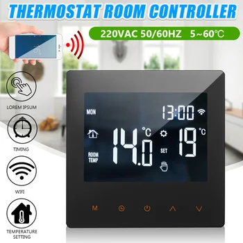 Smart Digital WiFi Temperature Controller Electric Floor Heating Touch Screen Water/Gas Boiler Heating Thermostat Temp Regulator
Smart Digital WiFi Temperature Controller Electric Floor Heating Touch Screen Water/Gas Boiler Heating Thermostat Temp Regulator