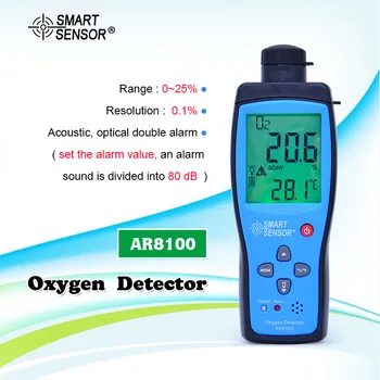 SMART SENSOR AR8100 Portable Oxygen Gas Detector Analyzer Digital LCD Display Alarm O2 Concentration Measurement Tester Device
SMART SENSOR AR8100 Portable Oxygen Gas Detector Analyzer Digital LCD Display Alarm O2 Concentration Measurement Tester Device