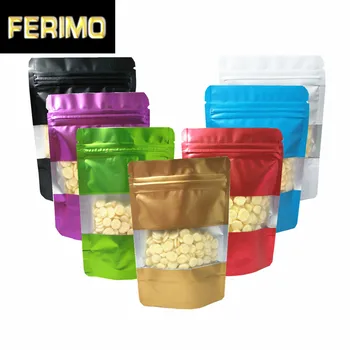 100Pcs Colorful Matte Aluminum Foil Ziplock Packaging Bag Stand Up with Window Plastic Mylar Tea Nuts Food Storage Zipper Pouch
100Pcs Colorful Matte Aluminum Foil Ziplock Packaging Bag Stand Up with Window Plastic Mylar Tea Nuts Food Storage Zipper Pouch