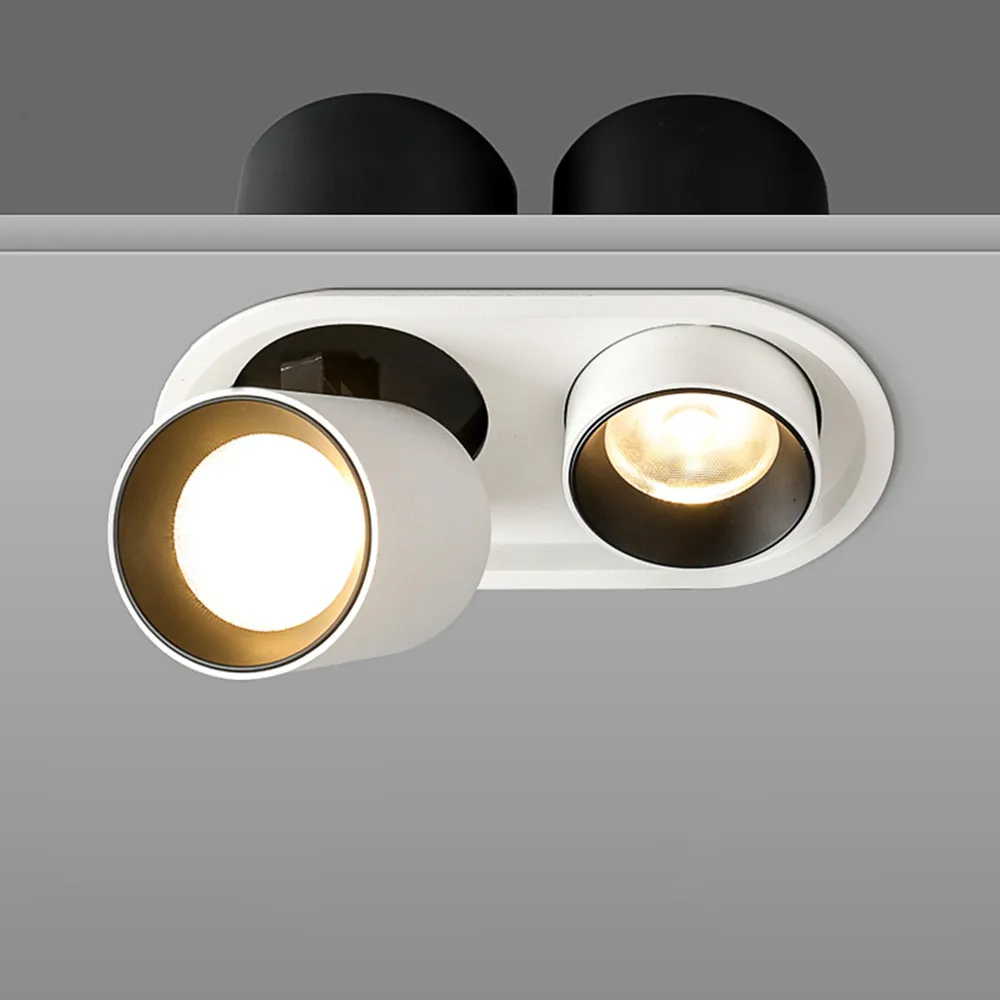 Stretchable Recessed Downlight Single/Double Head Led Ceiling Downlight Telescopic Rotary Spot Lamp For Living Room Restaurant
Stretchable Recessed Downlight Single/Double Head Led Ceiling Downlight Telescopic Rotary Spot Lamp For Living Room Restaurant