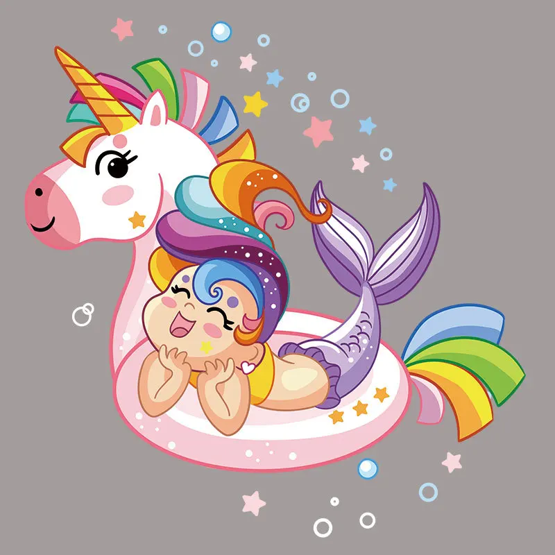Unicorn Mermaid Girl Thermal Transfer T-shirt Jeans Decoration Iron On Patch Washable DIY Patches Clothes Hat
Unicorn Mermaid Girl Thermal Transfer T-shirt Jeans Decoration Iron On Patch Washable DIY Patches Clothes Hat