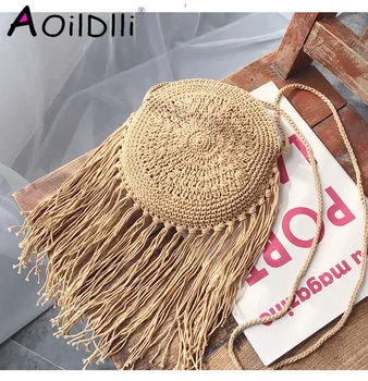 Bohemian Round Long Tassel Straw Bags Rattan Women Crossbody Bags Wicker Lady Shoulder Bag Small Purses Summer Beach Bali Bags
Bohemian Round Long Tassel Straw Bags Rattan Women Crossbody Bags Wicker Lady Shoulder Bag Small Purses Summer Beach Bali Bags