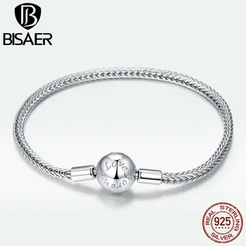 BISAER Simple Basic Bracelet 925 Sterling Silver Snake Chain Femme Bracelets for Women Lobster Clasp Jewelry HSB201
BISAER Simple Basic Bracelet 925 Sterling Silver Snake Chain Femme Bracelets for Women Lobster Clasp Jewelry HSB201