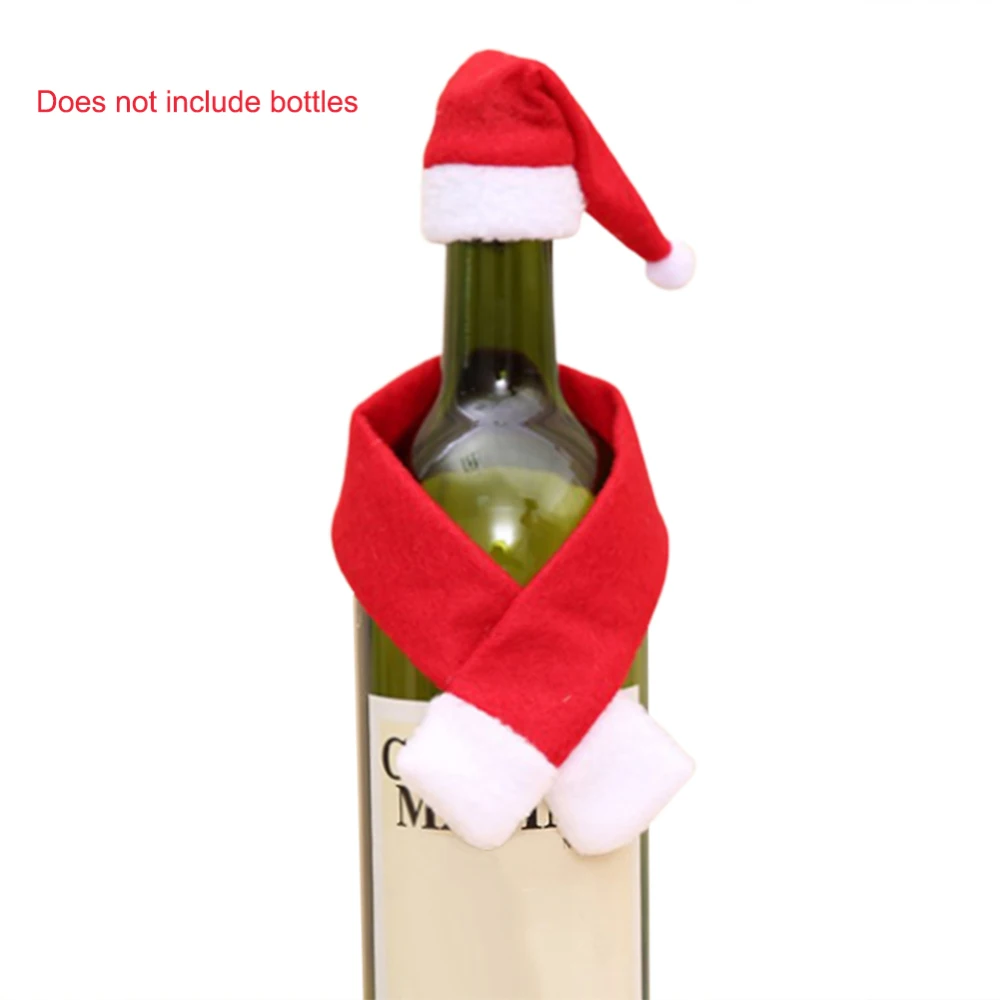 Mini Christmas Wine Hat Scarf Tie Kitchen Wine Bottle Cover For Home Dinner Party New Santa Claus Gift Table Cup Decor
Mini Christmas Wine Hat Scarf Tie Kitchen Wine Bottle Cover For Home Dinner Party New Santa Claus Gift Table Cup Decor
