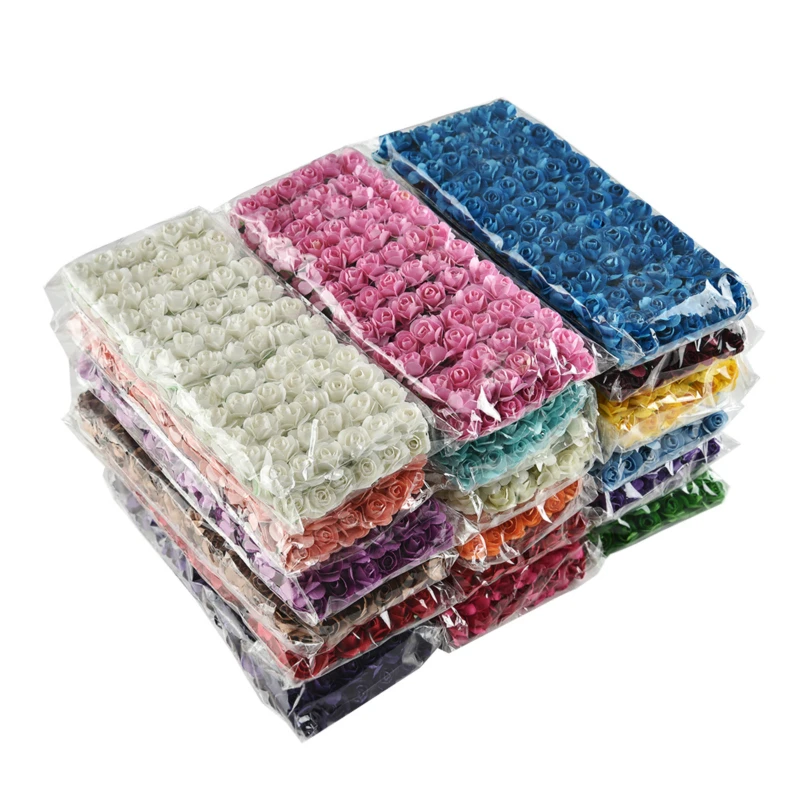 144pcs/lot Artificial Flower Rose Mini Paper Rose Handmade For Wedding Decoration DIY Wreath Gift Scrapbooking Craft Fake Flower 
144pcs/lot Artificial Flower Rose Mini Paper Rose Handmade For Wedding Decoration DIY Wreath Gift Scrapbooking Craft Fake Flower