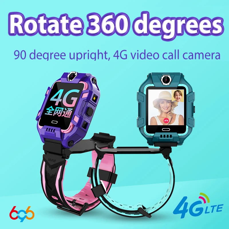 696 Y99A Kids 4G Smart Watch GPS+WiFi+LBS Location SIM Dual Camera 360-degree Rotation Smartwatch clock Phone watches band | Электроника
