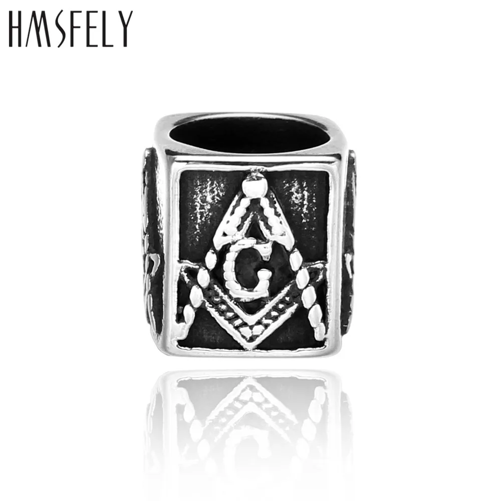 HMSFELY 316l Stainless Steel Freemasonry Pattern Beads Accessories For DIY Leather Bracelet Jewelry Making 8mm Big Hole Bead
HMSFELY 316l Stainless Steel Freemasonry Pattern Beads Accessories For DIY Leather Bracelet Jewelry Making 8mm Big Hole Bead