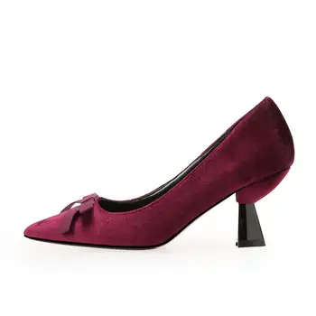 2020 spring new style pointed high heel shoes women shoes velvet bow ladies shoes women high heels pumps Burgundy wedding shoes
2020 spring new style pointed high heel shoes women shoes velvet bow ladies shoes women high heels pumps Burgundy wedding shoes