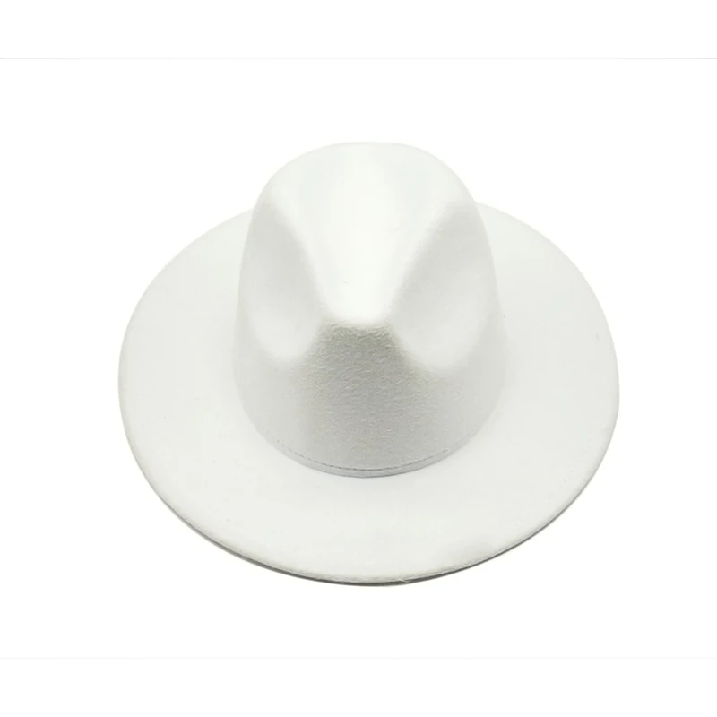 Шляпа фетровая Женская в британском стиле шляпа с широкими полями винтажная