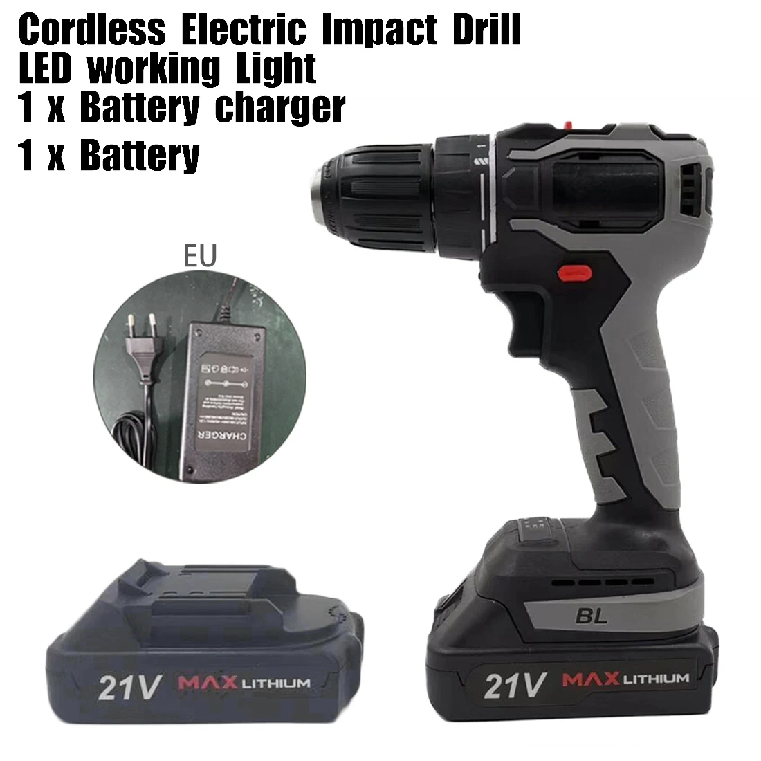 21V 80-150Nm Brushless Cordless Electric Impact Drill LED Power Tools W/ Battery Cordless Drill Power Tools Electric Screwdriver
21V 80-150Nm Brushless Cordless Electric Impact Drill LED Power Tools W/ Battery Cordless Drill Power Tools Electric Screwdriver