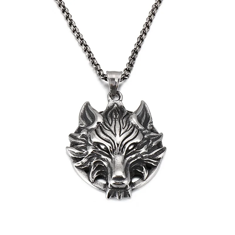European and American stainless steel wolf head punk pendant tide male retro titanium steel wolf totem big wolf head jewelry
European and American stainless steel wolf head punk pendant tide male retro titanium steel wolf totem big wolf head jewelry