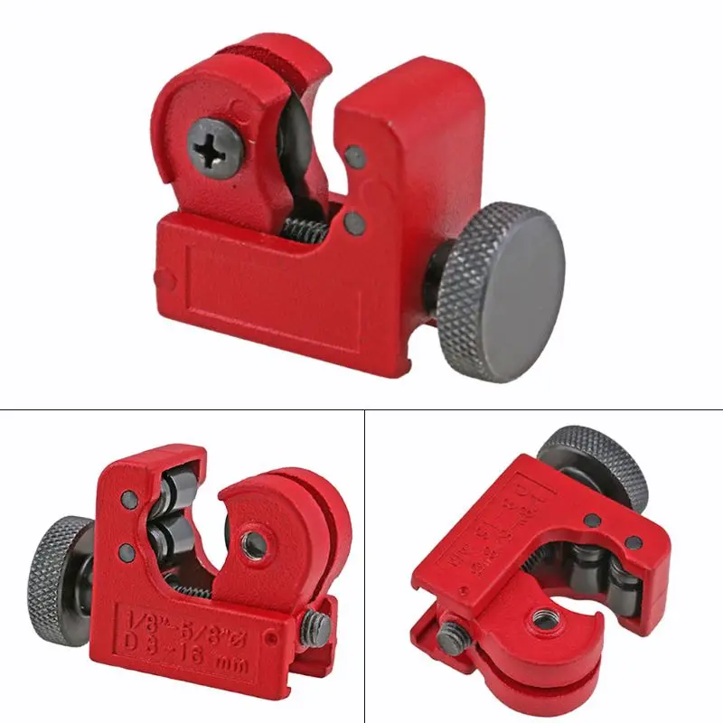 1/8\" to 5/8\" Mini Tube Pipe Cutter Copper Aluminum Metal Tubing Cutting Tools For cutting soft copper, brass, aluminum
1/8\" to 5/8\" Mini Tube Pipe Cutter Copper Aluminum Metal Tubing Cutting Tools For cutting soft copper, brass, aluminum