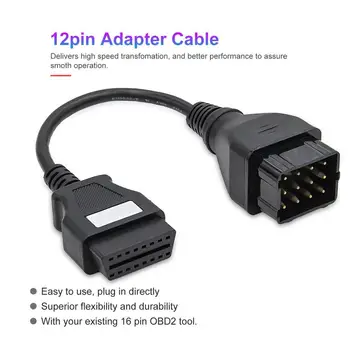 Truck Cable Adapter Converter Cable OBD1 to OBD2 for Renault 12Pin Male to OBD2 16Pin Female Car Diagnostic Tool
Truck Cable Adapter Converter Cable OBD1 to OBD2 for Renault 12Pin Male to OBD2 16Pin Female Car Diagnostic Tool