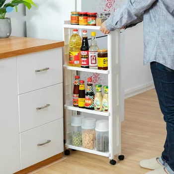 Kitchen storage rack refrigerator side frame 2/3/4 layer removable, wheeled bathroom storage rack frame gap bracket slot rack
Kitchen storage rack refrigerator side frame 2/3/4 layer removable, wheeled bathroom storage rack frame gap bracket slot rack