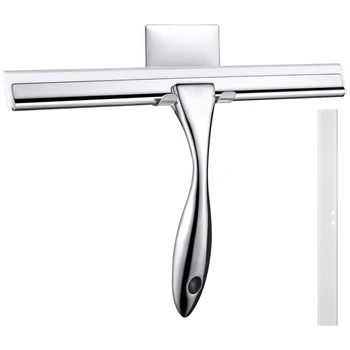 Shower Squeegee, Window Stainless Steel Wiper with Self Adhesive Hook, Cleaner for Bathroom Mirror Wiper Scraper Window
Shower Squeegee, Window Stainless Steel Wiper with Self Adhesive Hook, Cleaner for Bathroom Mirror Wiper Scraper Window