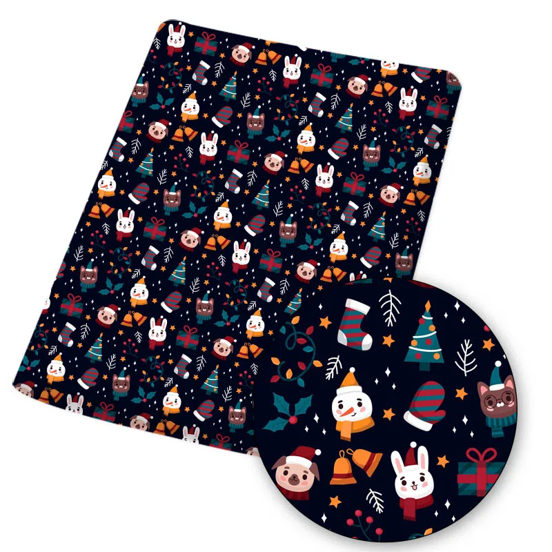 Christmas Polyester Cotton Fabric Snowman Pig Bunny Printed Fabric DIY Sewing Home Textile Garment Material 45*150cm/pc 80g
Christmas Polyester Cotton Fabric Snowman Pig Bunny Printed Fabric DIY Sewing Home Textile Garment Material 45*150cm/pc 80g