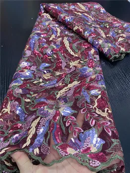 XIYA Sequins Lace Fabrics Embroidery African French Tulle Lace Fabrics Sequence Laces Nigerian Mesh Lace Fabrics QF3184B-1
XIYA Sequins Lace Fabrics Embroidery African French Tulle Lace Fabrics Sequence Laces Nigerian Mesh Lace Fabrics QF3184B-1