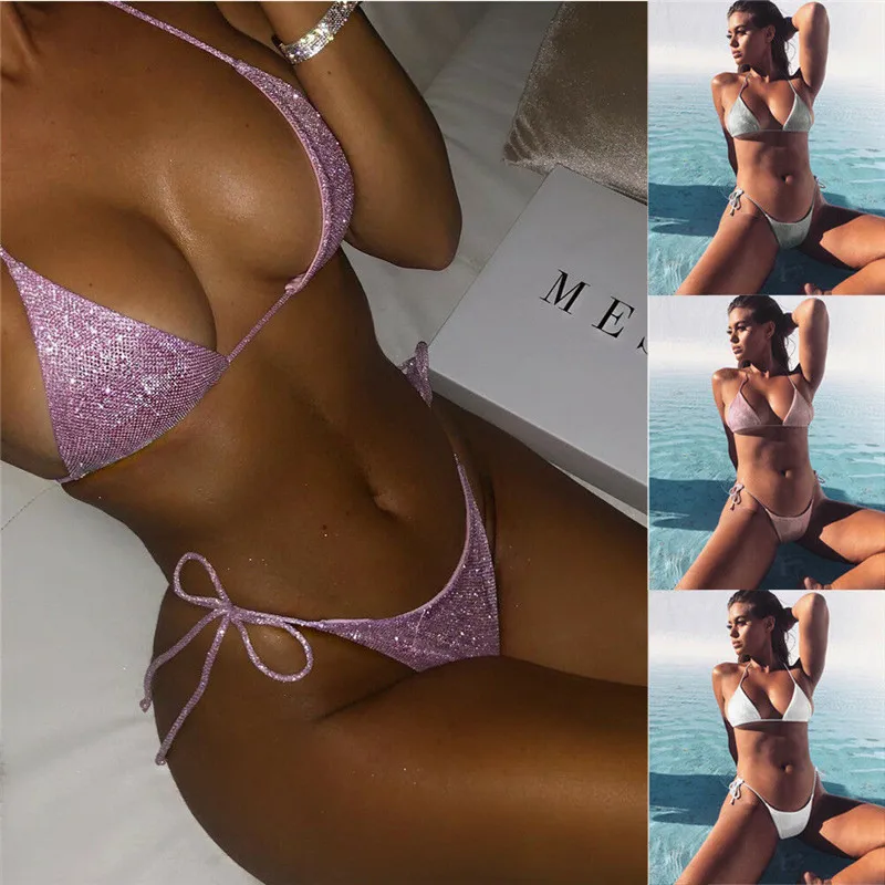 2019 Bikini set Bathing Suit Sexy Push up Stones Straps Swimsuit Monokini Biquini New Ornaments Swimwear Women Sequins Diamond 
2019 Bikini set Bathing Suit Sexy Push up Stones Straps Swimsuit Monokini Biquini New Ornaments Swimwear Women Sequins Diamond