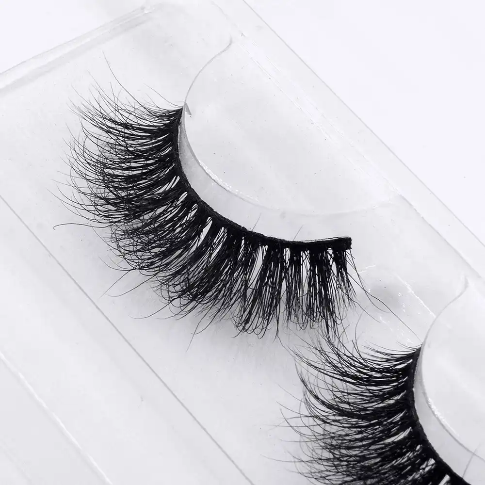 3d natural faux volume mink lashes bulk with lash case lash