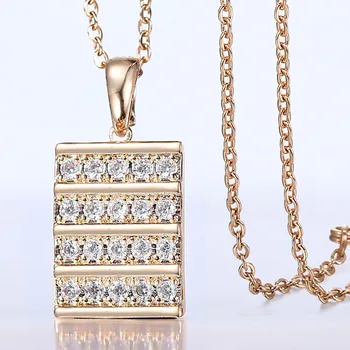 Cubic Zircon Carved Rectangle Pendant Necklace for Women Girls 585 Rose Gold Crystal Pendants Rolo Cable Chain Jewelry GP414
Cubic Zircon Carved Rectangle Pendant Necklace for Women Girls 585 Rose Gold Crystal Pendants Rolo Cable Chain Jewelry GP414