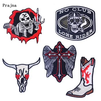 Prajna Rock Hippie Embroidered Patches Punk Skull Badge Sewing Iron On Patch For Clothing DIY Applique Club Accessory Decor F
Prajna Rock Hippie Embroidered Patches Punk Skull Badge Sewing Iron On Patch For Clothing DIY Applique Club Accessory Decor F