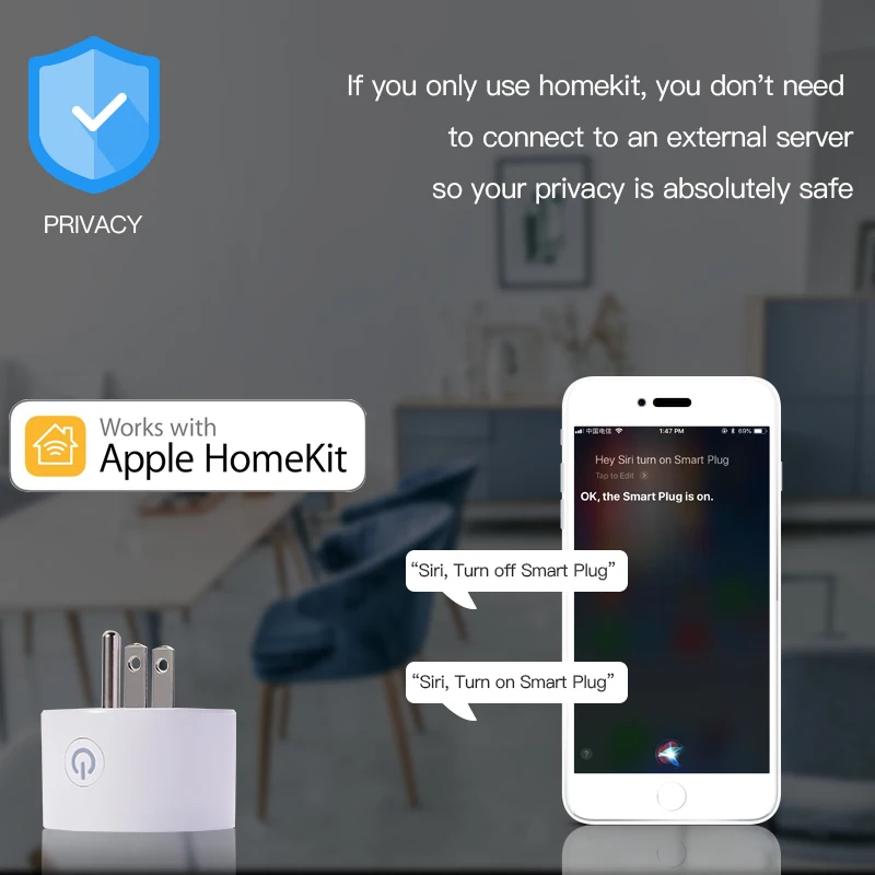 DoHome New WiFi Plug Smart for Apple Homekit Timing Socket Power Outlet Adapter Voice Control Switch Work with Alexa Google
DoHome New WiFi Plug Smart for Apple Homekit Timing Socket Power Outlet Adapter Voice Control Switch Work with Alexa Google