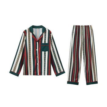 Ice Silk Pajamas Women Spring Autumn Fashion Can Wear Long Sleeves Loose Leisure Summer Thin Home Service Sleepwear Two Sets
Ice Silk Pajamas Women Spring Autumn Fashion Can Wear Long Sleeves Loose Leisure Summer Thin Home Service Sleepwear Two Sets