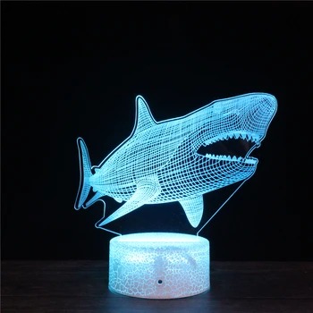 King of The Ocean Acrylic 3D Lamp Shark 7 Color Change Night Light Baby Gifts LED USB Desk Lamp Atmosphere Decor Souvenir Remote
King of The Ocean Acrylic 3D Lamp Shark 7 Color Change Night Light Baby Gifts LED USB Desk Lamp Atmosphere Decor Souvenir Remote