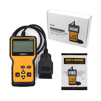 V310 Read/Clear Fault Code Reader Scan Tool OBDII/EOBD Read DTC OBD 2 OBD2 Car scanner Support Multi-Brands Cars
V310 Read/Clear Fault Code Reader Scan Tool OBDII/EOBD Read DTC OBD 2 OBD2 Car scanner Support Multi-Brands Cars