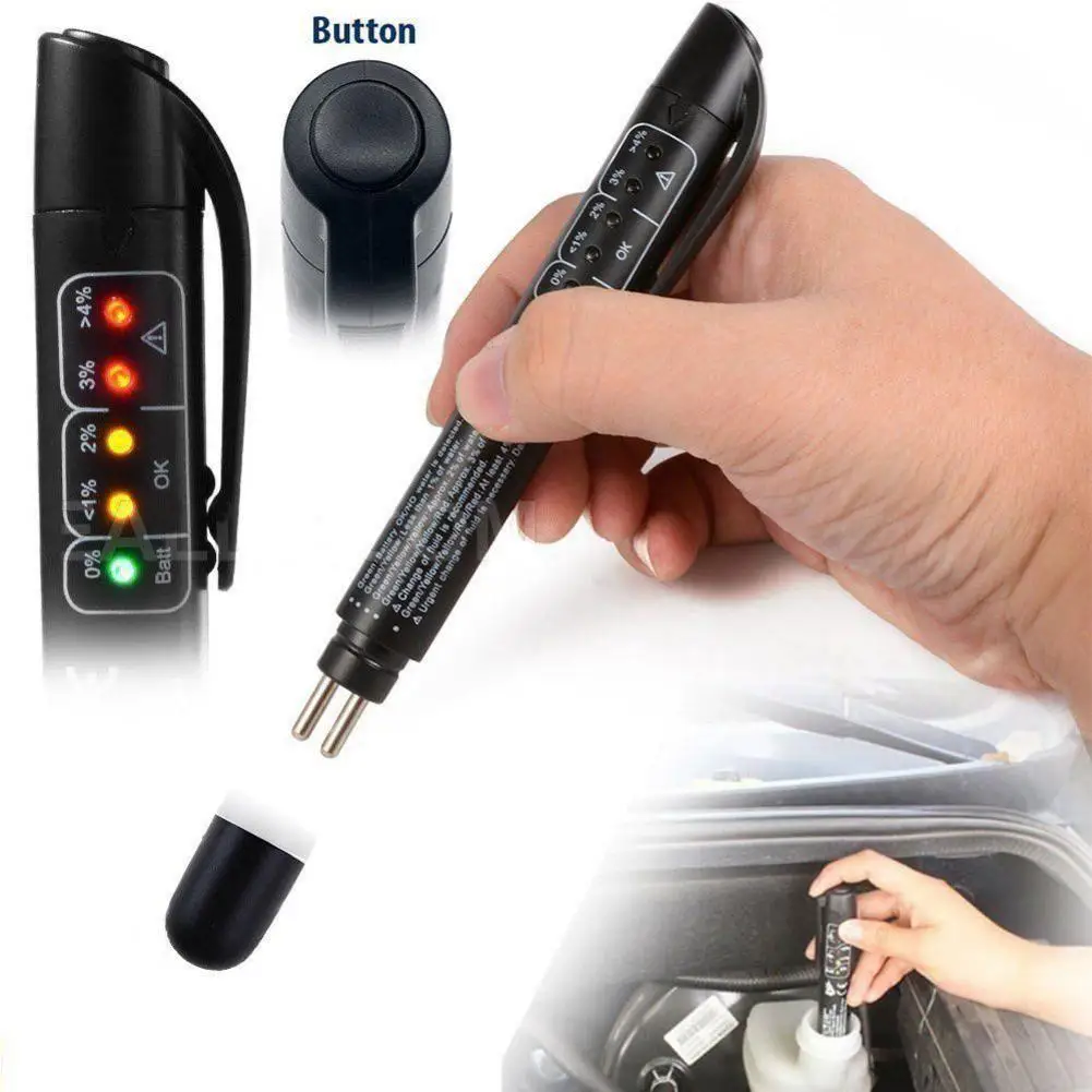 Brake Fluid Tester Pen 5 LED Car Vehicle Auto Automotive Testing Tool Tools Diagnostic For DOT3/DOT4 | Автомобили и мотоциклы