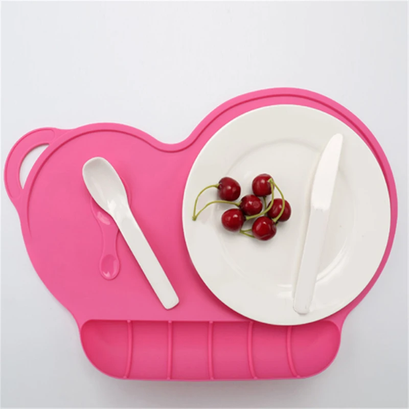 Baby Kid Silicone Plate Sucker Slip-resistant Placemat Waterproof Snack Mat Child Infant Dinner Plato 1PC | Мать и ребенок