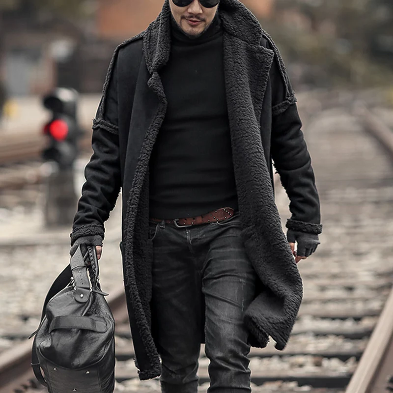 Jackets Men Winter Coat Thick Warm Casual Solid Color Lapel Cardigan Long Sleeve Pocket Fashion Male Coat
Jackets Men Winter Coat Thick Warm Casual Solid Color Lapel Cardigan Long Sleeve Pocket Fashion Male Coat