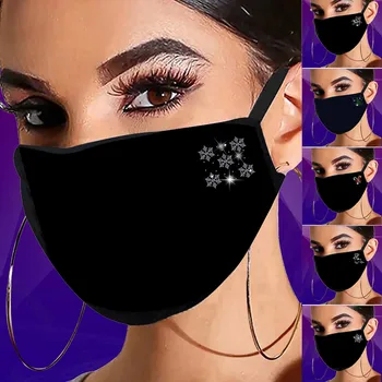 Snowflake Print Protection Cotton Mouth Masks Christmas Mask E-lement Rhinestone Pattern Mask D-ustproof Mascarillas Face Mask
Snowflake Print Protection Cotton Mouth Masks Christmas Mask E-lement Rhinestone Pattern Mask D-ustproof Mascarillas Face Mask