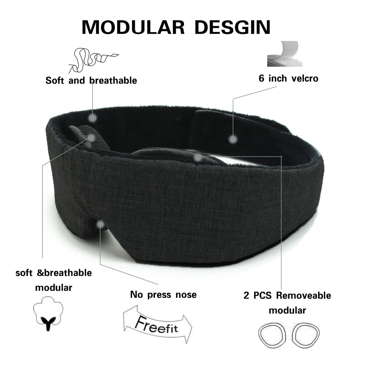 Sleeping Eye Mask Modular Adjustable 3D Breathable Travel Eyepatch Rest Napkins Artifact Soft Eyeshade Cover Anti-insomnia
Sleeping Eye Mask Modular Adjustable 3D Breathable Travel Eyepatch Rest Napkins Artifact Soft Eyeshade Cover Anti-insomnia