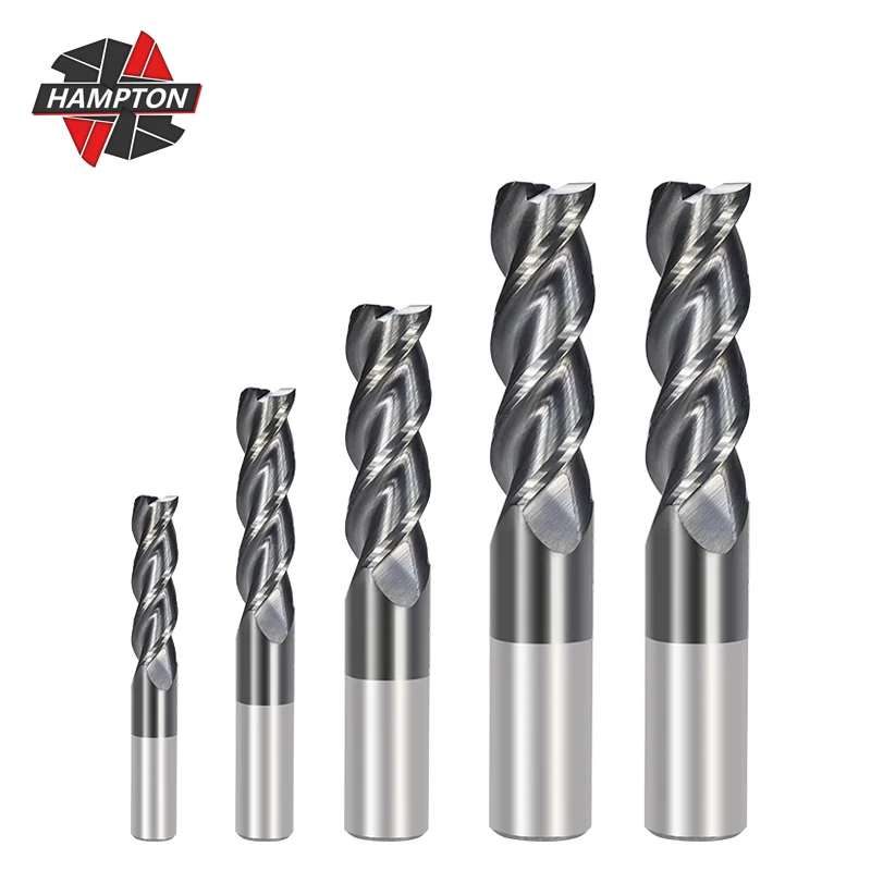 Hampton 1-12mm Tungsten Carbide End Mill For Aluminum 3 Flute VAPO Sprial Milling Cutter CNC Router Bits
Hampton 1-12mm Tungsten Carbide End Mill For Aluminum 3 Flute VAPO Sprial Milling Cutter CNC Router Bits