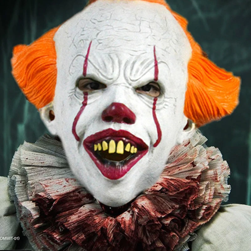 Stephen King's It Pennywise Horror Clown Joker Mask Clown Latex Mask Halloween Cosplay Costume Props
Stephen King's It Pennywise Horror Clown Joker Mask Clown Latex Mask Halloween Cosplay Costume Props