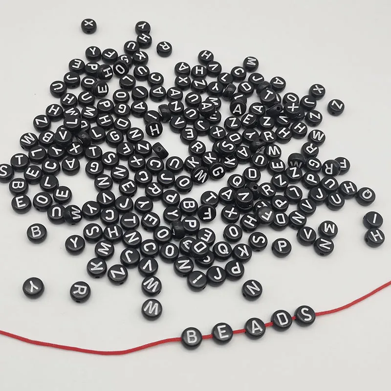 100Pcs Letter A-Z Beads Random Mixed Acrylic Beads Black color White Alphabet beads For DIY Bracelet Necklace Accessories
100Pcs Letter A-Z Beads Random Mixed Acrylic Beads Black color White Alphabet beads For DIY Bracelet Necklace Accessories