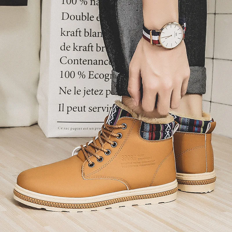 2019 New style short boots men's snow boots-style flat MEN'S boot COUPLE'S winter warm Plus velvet cotton boots
2019 New style short boots men's snow boots-style flat MEN'S boot COUPLE'S winter warm Plus velvet cotton boots