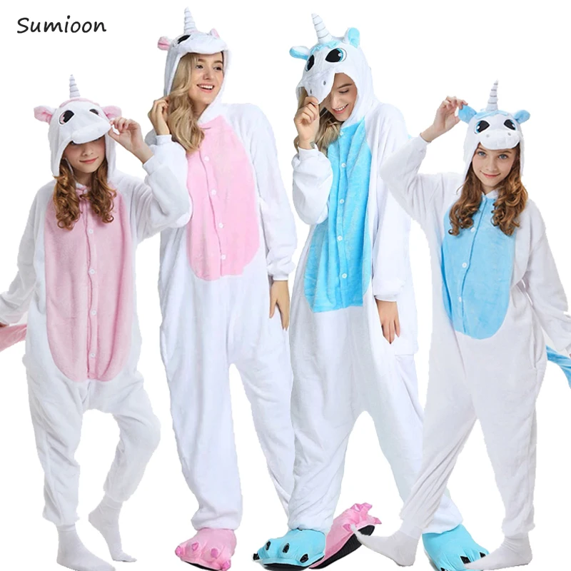 

Winter Animal Onesie Kids Kigurumi Unicorn Pajamas Sleepwear For Women Adult Pijama Baby Girl Clothes Boys Nightwear Overalls