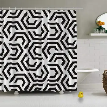 Vector Geometric Poly Pattern Black White Vector Practical Shower Curtain for Kids Bathroom,72''L x 72''W
Vector Geometric Poly Pattern Black White Vector Practical Shower Curtain for Kids Bathroom,72''L x 72''W