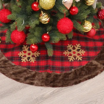 Christmas Snowflake Plaid Artificial Wool Christmas Tree Skirt Tree Bottom Decorative Tree Apron
Christmas Snowflake Plaid Artificial Wool Christmas Tree Skirt Tree Bottom Decorative Tree Apron