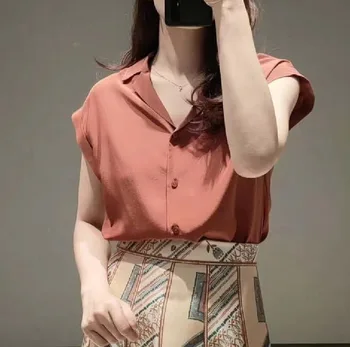 2020 New Womens OL Blouse Short 100% Silk Sleeve Notched Single-breasted lady Office Wear Shirt And Tops
2020 New Womens OL Blouse Short 100% Silk Sleeve Notched Single-breasted lady Office Wear Shirt And Tops