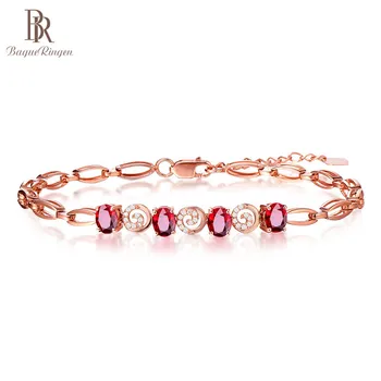Bague Ringen Luxury Gemstone Bracelet for Women Silver 925 Jewelry Pigeon Blood Red Ruby Rose Gold Color Party Banquet Wholesale
Bague Ringen Luxury Gemstone Bracelet for Women Silver 925 Jewelry Pigeon Blood Red Ruby Rose Gold Color Party Banquet Wholesale